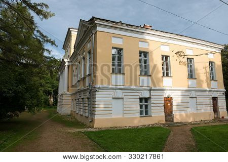 Bernovo, Tver Region, Russia - August 11, 2019: Museum Building A.s. Pushkin. The Main House  Of The