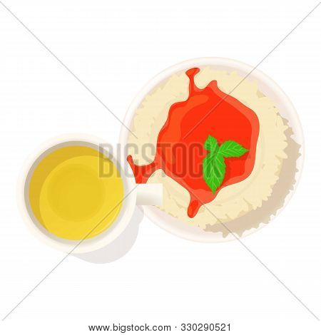 Panna Cotta Icon. Isometric Illustration Of Panna Cotta Vector Icon For Web