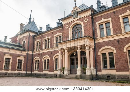 Loviisa, Finland - 7 October 2019: The Manor House Malmgard.