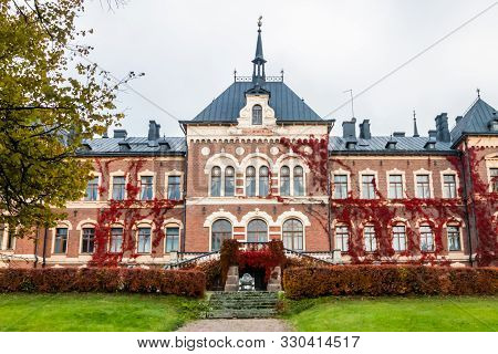 Loviisa, Finland - 7 October 2019: The Manor House Malmgard.