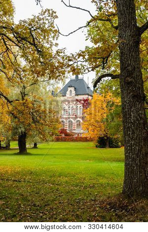 Loviisa, Finland - 7 October 2019: The Manor House Malmgard.