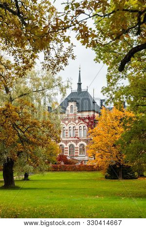 Loviisa, Finland - 7 October 2019: The Manor House Malmgard.