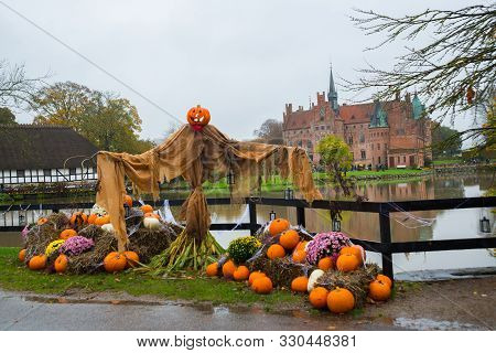 Egeskov, Denmark, Halloween: Egeskov Castle Egeskov Slot Located In The South Of The Island Of Funen
