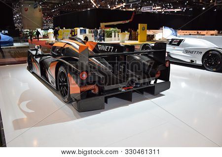 Geneva, Switzerland - March 03, 2019: Ginetta G58 - Geneva International Motor Show 2019