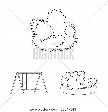 Vector Design Of Landscape And Nature Logo. Set Of Landscape And City Stock Symbol For Web.