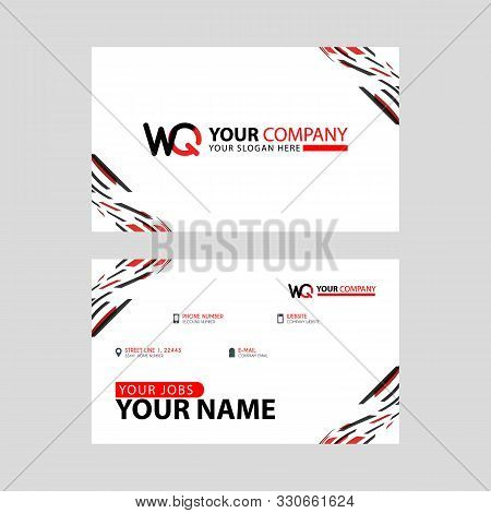 The Wq Logo Letter With Box Decoration On The Edge, And A Bonus Business Card With A Modern And Hori