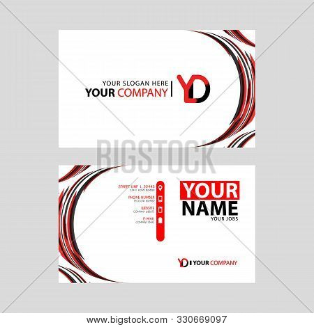 Letter Yd Logo In Black Which Is Included In A Name Card Or Simple Business Card With A Horizontal T