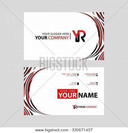 Letter Yr Logo In Black Which Is Included In A Name Card Or Simple Business Card With A Horizontal T