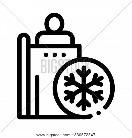People Heating Point Biohacking Icon Vector Thin Line. Contour Illustration