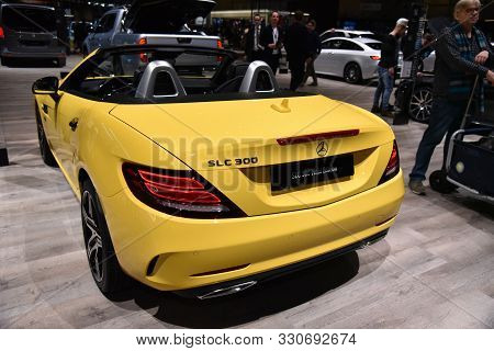 Geneva, Switzerland - March 06, 2019: Mercedes-benz Slc 300 Final Edition - Geneva International Mot