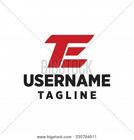 Te T E Logo Design With Black And White Creative Vector