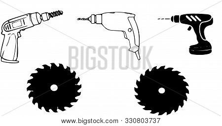 Tecnician Tool Icon On White Background Repair, Set, Sign, Spanner