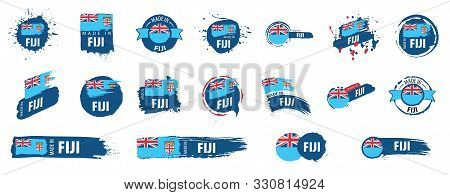 Fiji Flag, Vector Illustration On A White Background