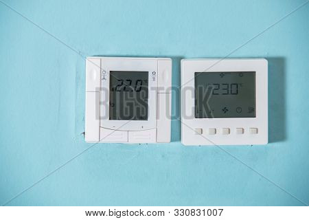 A Honeywell Programmable Thermostat To Control The Air Conditioner And Heater In A Home. Air Conditi