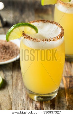 Mexican Beer And Lime Michelada Cocktail