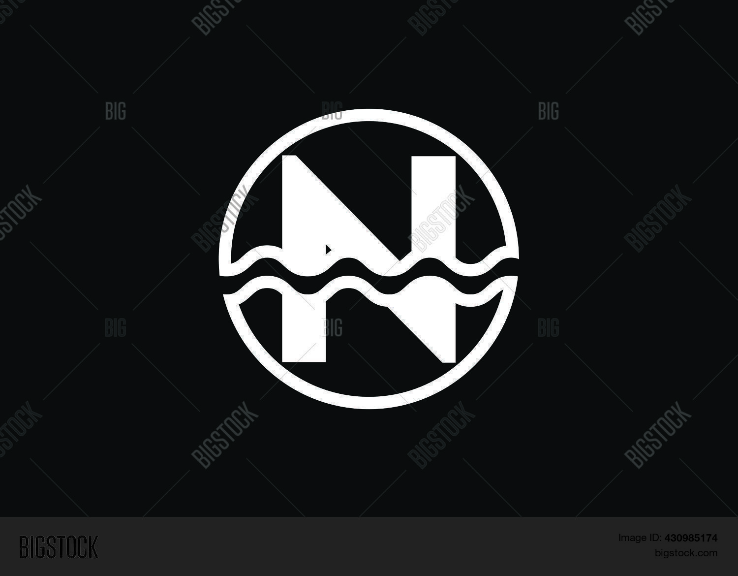 Initial N Monogram Vector & Photo (Free Trial) | Bigstock