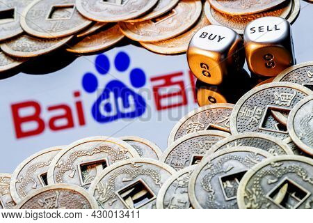 Kazan, Russia - August 16, 2021:  Baidu Is A Chinese Multinational Technology Company. Dices With Th