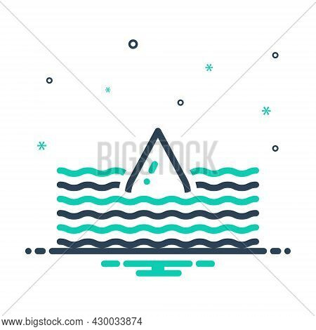 Mix Icon For Deep Submerge Water-wave Flood Torrent Yawning Bottomless Sunk