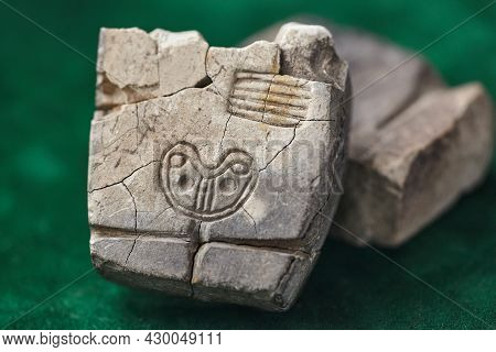 Stone Mold For Casting Metal. Set Of Jewelry Forms.