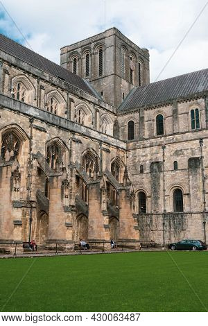 Winchester, United Kingdom, 10th August 2021:- A View Of Winchester Cathedral