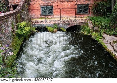 Winchester, United Kingdom, 10th August 2021:- A View Of Winchester City Mill On The River Itchen, R