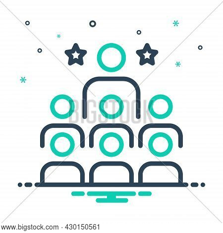 Mix Icon For Leading Main Chief Foremost Paramount Speech High-priority Audience Crowd