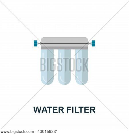 Water Filter Icon. Flat Sign Element From Eco Friendly Product Collection. Creative Water Filter Ico