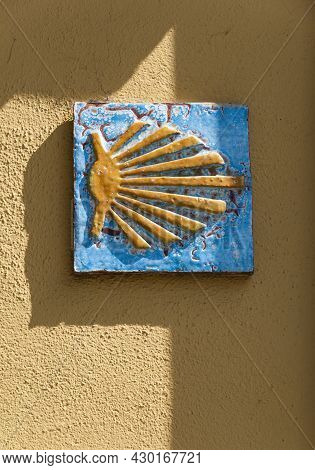 Aviles, Asturias, Spain; 08;11;2012: Symbol Of The Camino De Santiago That We Find Marking The Route