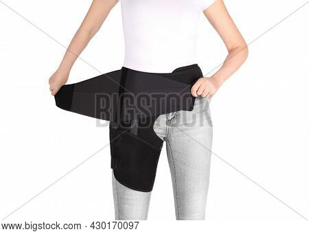 Hip Support Brace. Bandage Protector On The Hip Joint. Medical Compression Underwear. Groin Wrap.for
