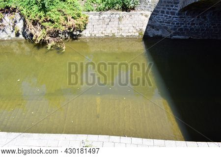 Small River Nette In A Concrete River Bed