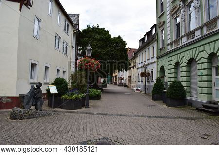 Diez, Germany - August 2nd 2021: Old Town Street In Diez