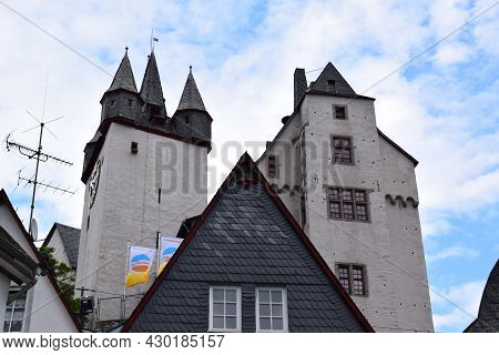 Diez, Germany - August 2nd 2021: Old Town Castle In Diez