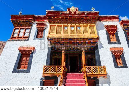 Likir Monastery Or Gompa In Likir Village Near Leh In Ladakh, North India