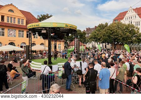 Election Campaign Tour Of The Green Party Germany With Robert Habeck For Parliament Election In Biel