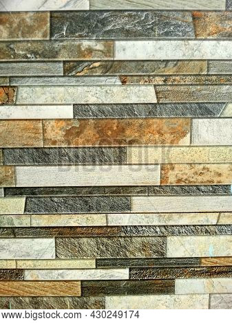 Aestethic Texture Background Random Block Stone And Wood