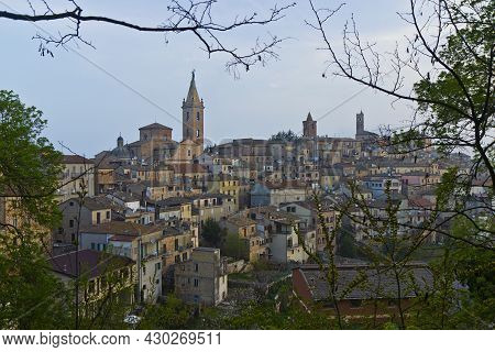 The Skyline Of The City Of Ripatransone In The Province Of Ascoli Piceno, Italy