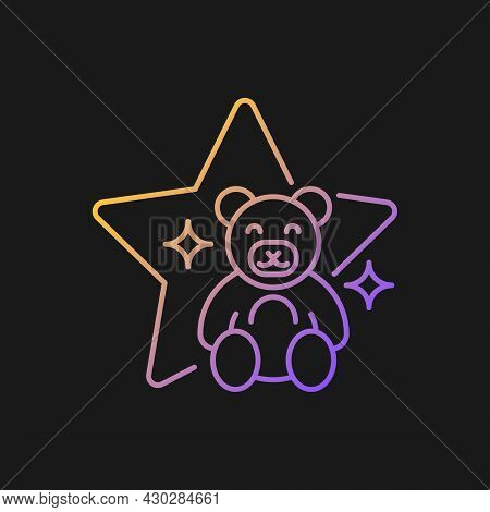 Children Show Gradient Vector Icon For Dark Theme. Kids Entertainment Performance. Teletoon Genre. F