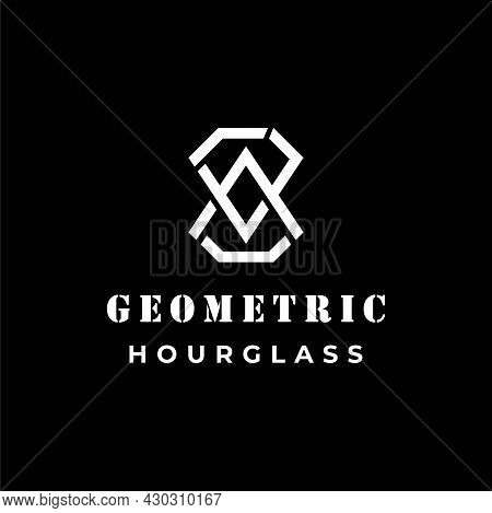 Modern And Geometric Logo About Hourglass.
Eps 10, Vector.