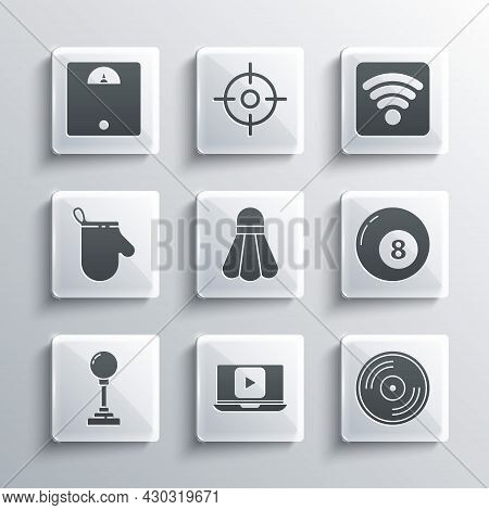 Set Online Play Video, Vinyl Disk, Billiard Pool Snooker Ball, Badminton Shuttlecock, Joystick For A