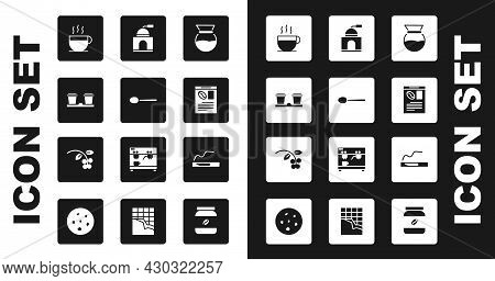 Set Pour Over Coffee Maker, Spoon, Coffee Cup To Go, Newspaper And, Manual Grinder, Cigarette And Be