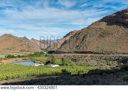 The Koueveld Pass Between Seweweekspoort In The Swartberg Mountains And Laingsburg. Farm Buildings A