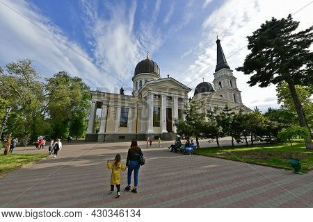 Ukraine, Odessa 05/25/2021. Odessa Transfiguration Cathedral - The Largest Orthodox Church In Odessa