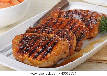 Grillet svinekød lænd