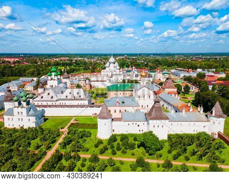 Rostov Kremlin Aerial Panoramic View In Rostov Veliky Or Rostov The Great In Yaroslavl Oblast, Russi