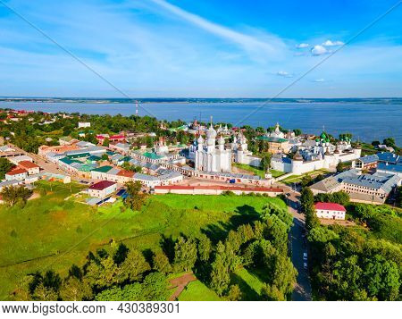 Rostov Kremlin And Lake Nero Aerial Panoramic View In Rostov Veliky Or Rostov The Great In Yaroslavl