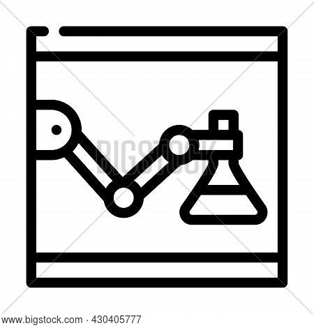 Laboratory Robot Line Icon Vector. Laboratory Robot Sign. Isolated Contour Symbol Black Illustration
