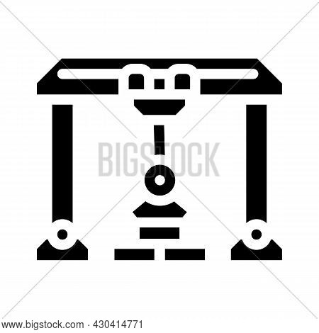 Crane Robot Glyph Icon Vector. Crane Robot Sign. Isolated Contour Symbol Black Illustration