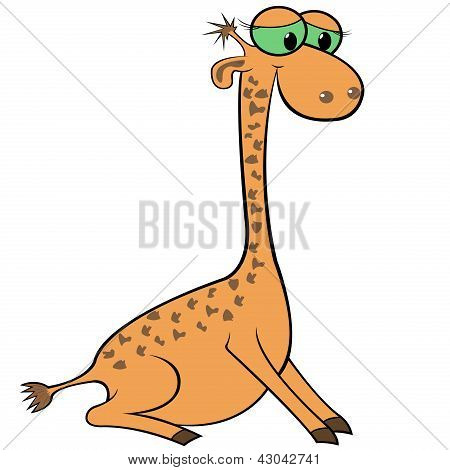 Giraffa fumetto illustrazione vettoriale