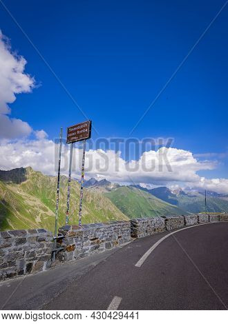 Famous Timmelsjoch High Alpine Road In The Austrian Alps Also Called Passo Rombo - Timmelsjoch, Aust