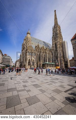 Cathedral St Stephan In Vienna Called Stephansdom In The City Center - Vienna, Austria - August 1, 2